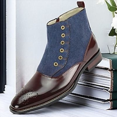 Men's Boots Button Boots Retro Formal Shoes Brogue Walking British Daily PU Warm Comfortable Wear Resistance Booties Ankle Boots Zipper Dark Brown Black Fall Winter Lightinthebox Men's Boots Button Boots Retro Formal Shoes Brogue Walking British Daily PU Warm Comfortable Wear Resistance Booties Ankle Boots Zipper Dark Brown Black Fall Winter Lightinthebox