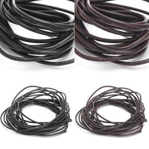 5M DIY Leather Genuine Leather Round Thong Cord Reel String