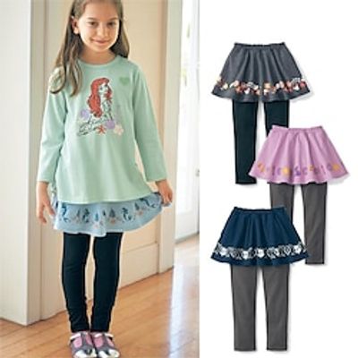 Kids Girls' Leggings Graphic Active School 7-13 Years Spring Blue Sky Blue Purple Lightinthebox