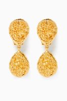 Euphoria Sail Drop Clip Earrings in 24kt Gold Plating - thumbnail