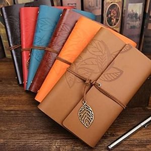 Fashion Vintage Travelers Notebook, Diary Notepad, PU Leather Spiral Literature Note Book, Paper Journal Planners, School Stationery Gift, Gifts for Party Holiday Lightinthebox
