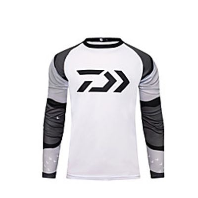 CAWANFLY Men's Long Sleeve Cycling Jersey Summer White Bike Top Mountain Bike MTB Road Bike Cycling Quick Dry Breathable Sports Clothing Apparel  Micro-elastic Lightinthebox