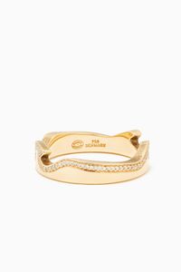 Fusion Diamond End Ring in 18kt Yellow Gold