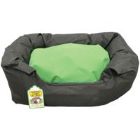 Nutrapet L-56cm W-44cm H-14cm Lounger Bed Black & Green S - thumbnail