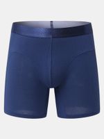 Casual Sport Cotton Breathable Antiwear Long Boxer Briefs for Men