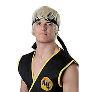 karate kid johnny cobra kai wig officially licensed blonde wig for men's cosplay standard miniinthebox