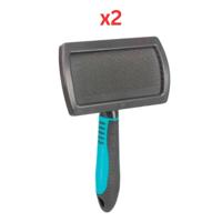 Trixie Soft Grooming Plastic Brush For Pets 10x17cm (Pack of 2)