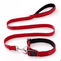 Helepet Nylon Dog Leash Collar Set Red Large