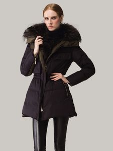 Elegant Pocket Zipper Duck Down Coats