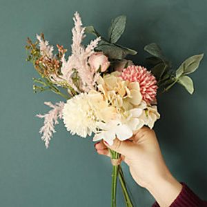 Simulated Flower Multi-head Multi-style Dandelion Hydrangea Detail Mixed Bouquet miniinthebox