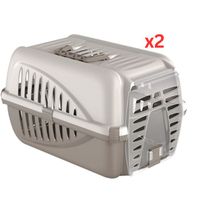 Georplast Panzer Pet Carrier - Grey (Pack of 2)