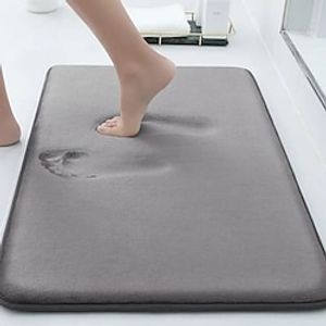 Deep Gray Bath Mat,Memory Foam Bathroom Rugs Modern Bathroom Rug Indoor Carpet Non-Slip Absorbent Bathtub Mat, For Home Shower Room Decor Lightinthebox