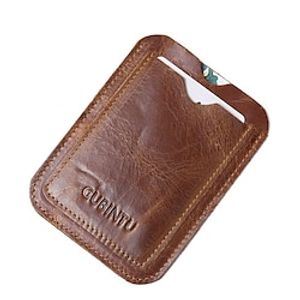 Leather Card Bag Simple Driver's License Bag Bus Card Sleeve Bank Card Bag Coin Purse Work Card Sleeve miniinthebox