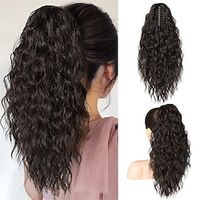 18 Ponytail Extension Claw PT002 Tia Long Multi Layered Hair FluffyThick Wavy Curly Clip in Hair Extensions Ponytail Natural Soft Synthetic Hairpiece for Women Black Brown Lightinthebox