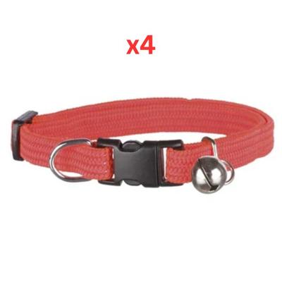 Trixie Elastic Nylon Collar For Cats Orange 20-32cm (Pack Of 4)