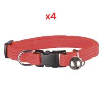 Trixie Elastic Nylon Collar For Cats Orange 20-32cm (Pack Of 4)