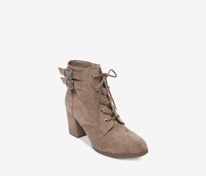 Womens Theoo Closed Toe Ankle Fashion Boots  Dark Taupe