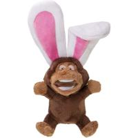 Godog Silent Squeak Flips Monkey Rabbit With Chew Guard Technology Durable Plush Dog Toy Large