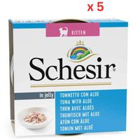 Schesir Cat Wet Food Can-Kitten Tuna With Aloe 85G Can (Pack Of 5) - thumbnail