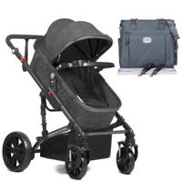 Teknum 3 In 1 Pram Stroller And Diaper Bag Bundle - Space Grey CM_TKLS_661SGMNBGY