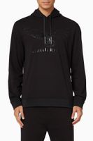 Eagle Logo Cotton Hooded Sweatshirt - thumbnail