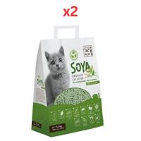 M-Pets Soya Organic Cat Litter Green Tea Scented 6L - 100% Biodegradable (Pack of 2)