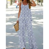 Women's Tank Top Pants Sets Pants Trousers Streetwear Pink Blue Casual Daily Graphic Print U Neck S M L XL 2XL miniinthebox - thumbnail