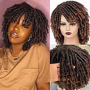 gusif dreadlock wig for black women 2021 new roll short curly braided twist wigs fashion synthetic curly braided wigs black hair (t1b30) Lightinthebox