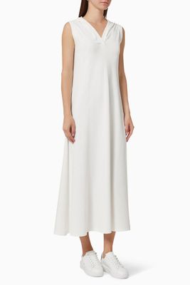 Clara Hooded Jersey Dress in Cotton