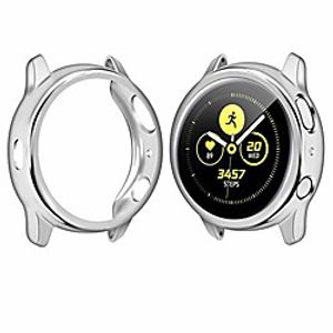 vanjua hd case compatible with samsung galaxy watch active 2 screen protector case 44mm 40mm, soft tpu bumper full around cover for samsung galaxy watch active 2 40 44 (silver, 44mm) Lightinthebox