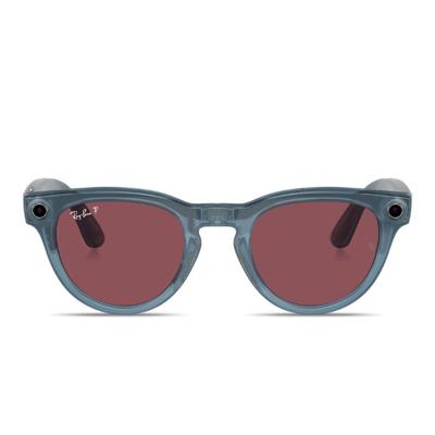 Ray-Ban Meta Headliner Shiny Jeans Polar Dusty Red - 4009-50-C