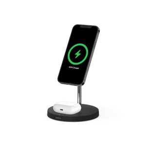 Belkin BOOSTCHARGE PRO MagSafe 2-in-1 Wireless Charger 15W | BL-WDOCK-2IN1-15W-MSAFE-BLK | Black Color