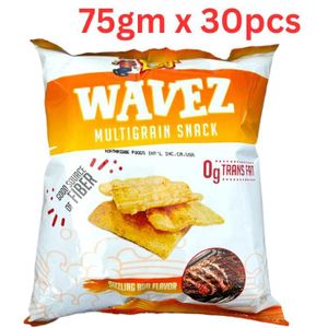 Chickboy Wavez Multigrain-Sizzling Bbq Flvr 75G Pack Of 30 (UAE Delivery Only)