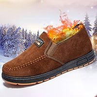 Men's Loafers  Slip-Ons Winter Shoes Comfort Shoes Walking Casual Daily Cloth Massage Comfortable Slip Resistant Booties / Ankle Boots Loafer Camel Coffee Spring Fall miniinthebox - thumbnail