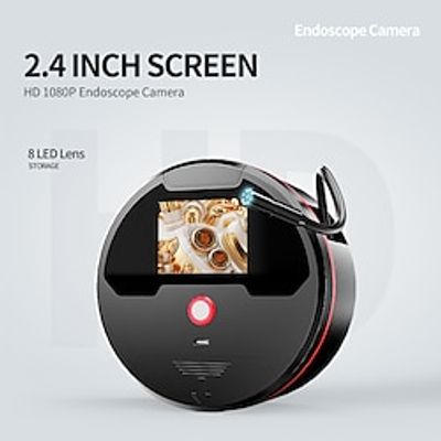 Industrial Endoscope Camera Digital Borescope with 1080P 2.4 inch Inspection Camera 5.0m(16Ft) 2.0m(6.5Ft) 2 mp Portable LED Light Waterproof Semi-Rigid Cable Pipeline Car Repair Sewer 30-100 mm SC10 Lightinthebox