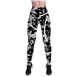 Women's Basic Casual Comfort Daily Gym Leggings Pants Graphic Ankle-Length Print Black Lightinthebox