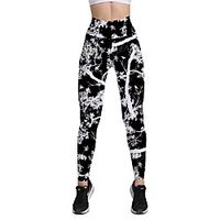 Women's Basic Casual Comfort Daily Gym Leggings Pants Graphic Ankle-Length Print Black Lightinthebox - thumbnail