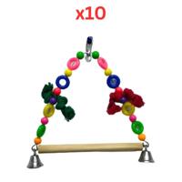 Pets Club Plastic Bird Toy With Bell H-18 Cm, W 20 Cm (Pack of 10)