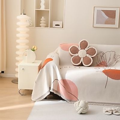 Throw Blankets for Couch and Bed, Soft Cozy Sofa Cover Chenille Blanket with Tassel ,Decorative Blankets and Throws, Leaf Yarn-dyed Blanket for Funiture Protection Lightinthebox