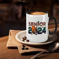 1pc 11oz Mug For Celebrating 2024 Graduation Ceramic Mug Water Cup Coffee Mug For Cafes Restaurants Is The Perfect Friend Gift Anniversary Celebration Gift Gift For Friends Parents Colleagu Lightinthebox