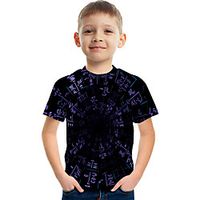 Kids Boys' T shirt Tee Short Sleeve Graphic Rainbow Children Tops Active 3-12 Years Lightinthebox - thumbnail