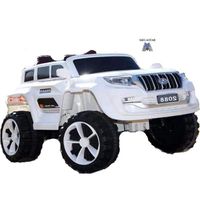Megastar 4X4 Prado Style 12 V Children Electric Ride on 2 Seater Car - White (UAE Delivery Only)