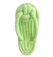 Pets Club Slipper Shaped Natural Cotton Chew Toys For Dogs green size - 14CM
