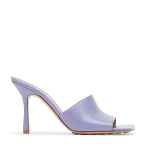 Stretch leather mules