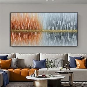 Handmade Oil Paintings Canvas Wall Art Decoration Contemporary Horizontal Abstract for Home Living Room Decor Rolled Frameless Unstretched Painting Lightinthebox