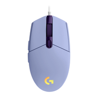 Logitech G203 Lightsync RGB Lighting Optical Wired Gaming Mouse, Lilac - thumbnail