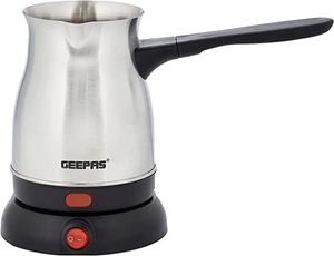 Geepas Electric Turkish Coffee Maker with Stainless Steel Body and 0.8L Capacity- GK38050