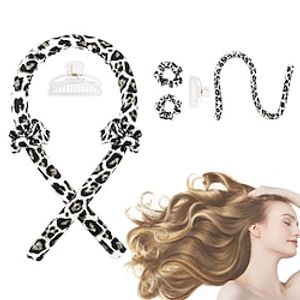 4pcsset (1pcs Hair Curlers1pcs hair claw 2pcs scrunchies) Heatless Curling Rod Headband Heatless Curler No Heat Curls Ribbon with Hair Clips and Scrunchie Sleeping Curls Silk Ribbon Hair Rollers Lightinthebox