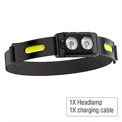 LED Head Torch Rechargeable, LED Headlamp Running Head Torch Headlight with Motion Sensor, Water-Resistant Lightweight Head Flashlight for Running Cycling Camping Dog Walking Fishing Hiking Lightinthebox LED Head Torch Rechargeable, LED Headlamp Running Head Torch Headlight with Motion Sensor, Water-Resistant Lightweight Head Flashlight for Running Cycling Camping Dog Walking Fishing Hiking Lightinthebox