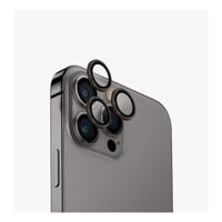 UNIQ Optix iPhone 15 Pro Max Aluminium Camera Lens Protector - Steel Grey - thumbnail